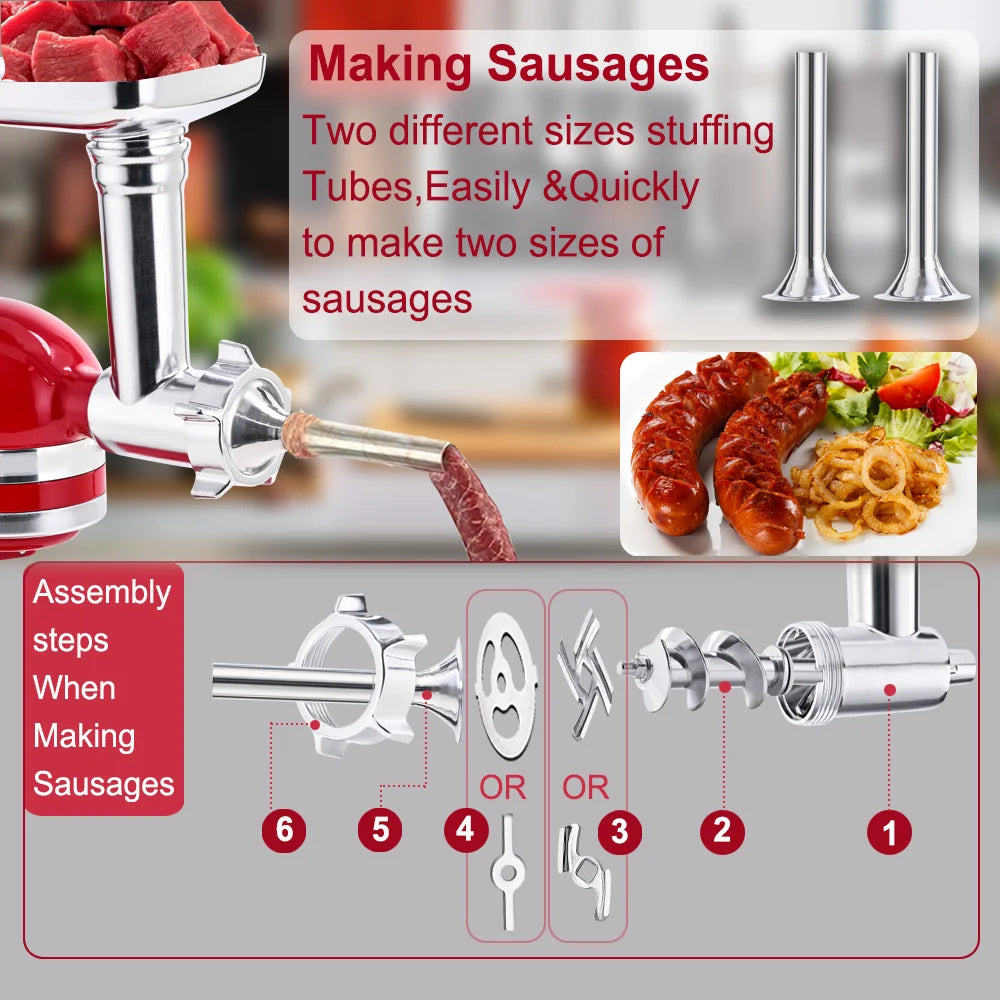 Kitchen Aid Meat Grinder Attachment Metal Meat Mincer for All Kitchenaid Stand Mixer