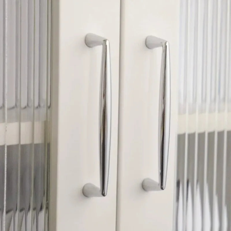 Kitchen Bedroom Accessories Furniture Wardrobe Pulls Modern Chromed Brass Kitchen Cabinet Storage Handles Drawer Knobs Hardware