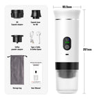Foombthe Portable Espresso Coffee Machine With Digital Display 3-in-1 Capsule Coffee Maker for Car & Home Camping Coffee Maker