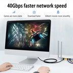 Rj45 Cat 8 Ethernet Cable Flat Cat8 Network Cable LAN Internet 40Gbps 2000Mhz For Router Ps4 PC Laptop 0.5m - 5m 10m 15m 20m 30m