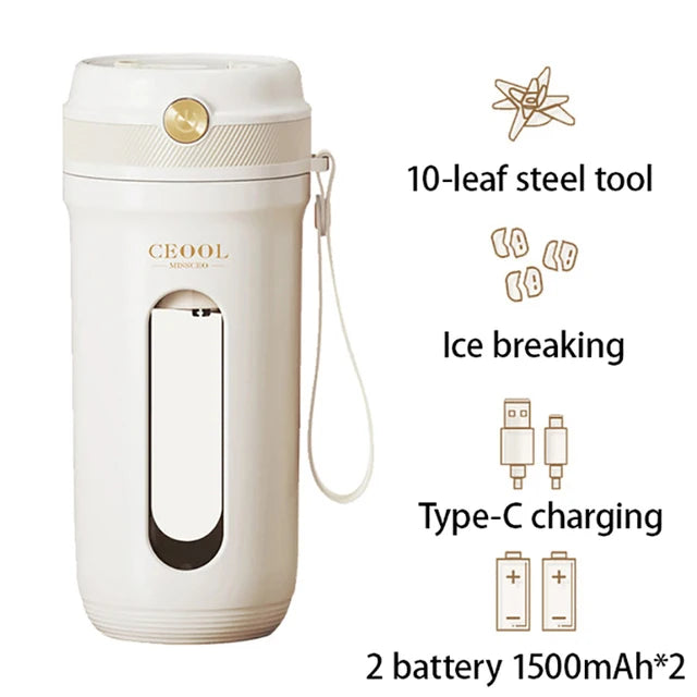 Z30 USB Electric Portable Fruit Blender 350ML Charging Small Quality Home Mini Multi functional Fruit and Vegetable Juice Cup