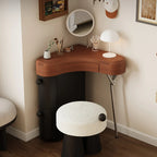 Bedroom Wood Makeup VanitiesTables Black Stool Small Chair Drawers Dressers Bedroom Girl Mirror Corner Coiffeuse Furniture Home
