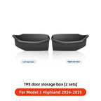 YZ For Tesla Model Y Juniper Model 3 Highland Door Side Storage Box Full-Cover Front and Rear Interior Storage Box Accessories