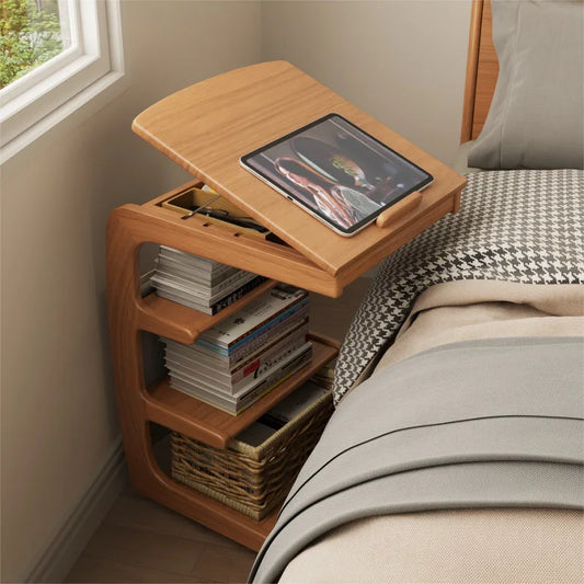 Solid Wood Sofa Side Several Movable Living Room Side Cabinet Bedside Shelf Simple Household Coffee Small Table