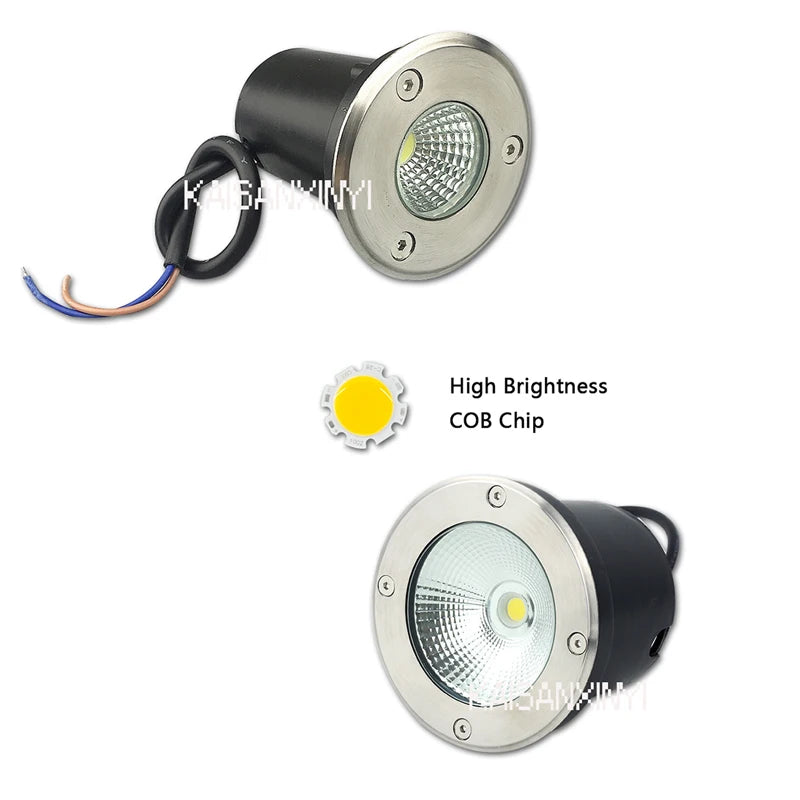 LED Garden Light Underground 3W 5W 7W 10W Waterproof IP67 Outdoor Floor Recessed Spotlight Outside Deck Lighting 220V DC12V24V
