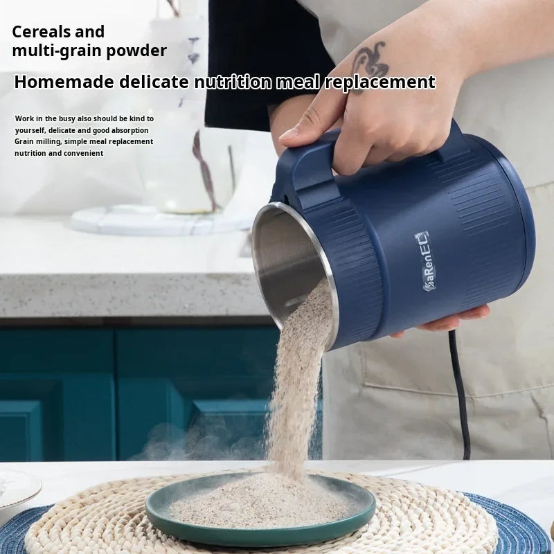 8-blade Dry Chili Grinder Household Cooking Machine Cereal Grinder Kitchen Cooker Portable Multifunctional Food Supplement Grind