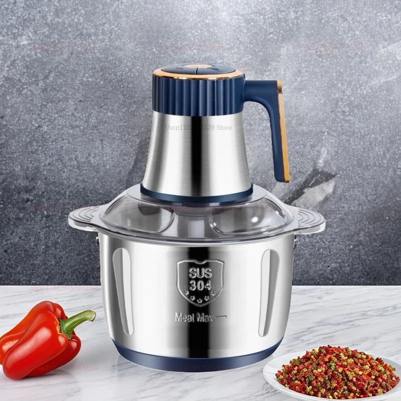 304 Stainless Steel Electric Meat Grinders Multifunction Vegetable Fruit Pepper Garlic Chopper Mincer Baby Food Blender