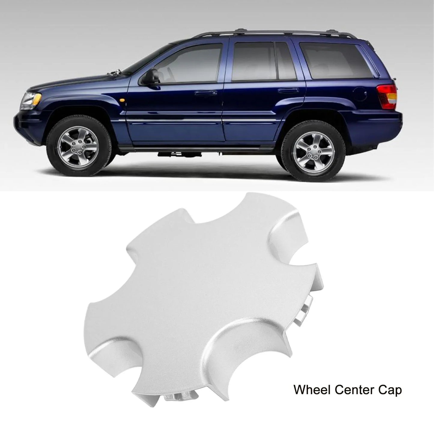 5FA51PAKAC Auto Hub Cover Hubcap Wheel Center  5FA51PAKAC Wheel Rim Hubcover Replacement for  Grand Cherokee 2001 to 2004