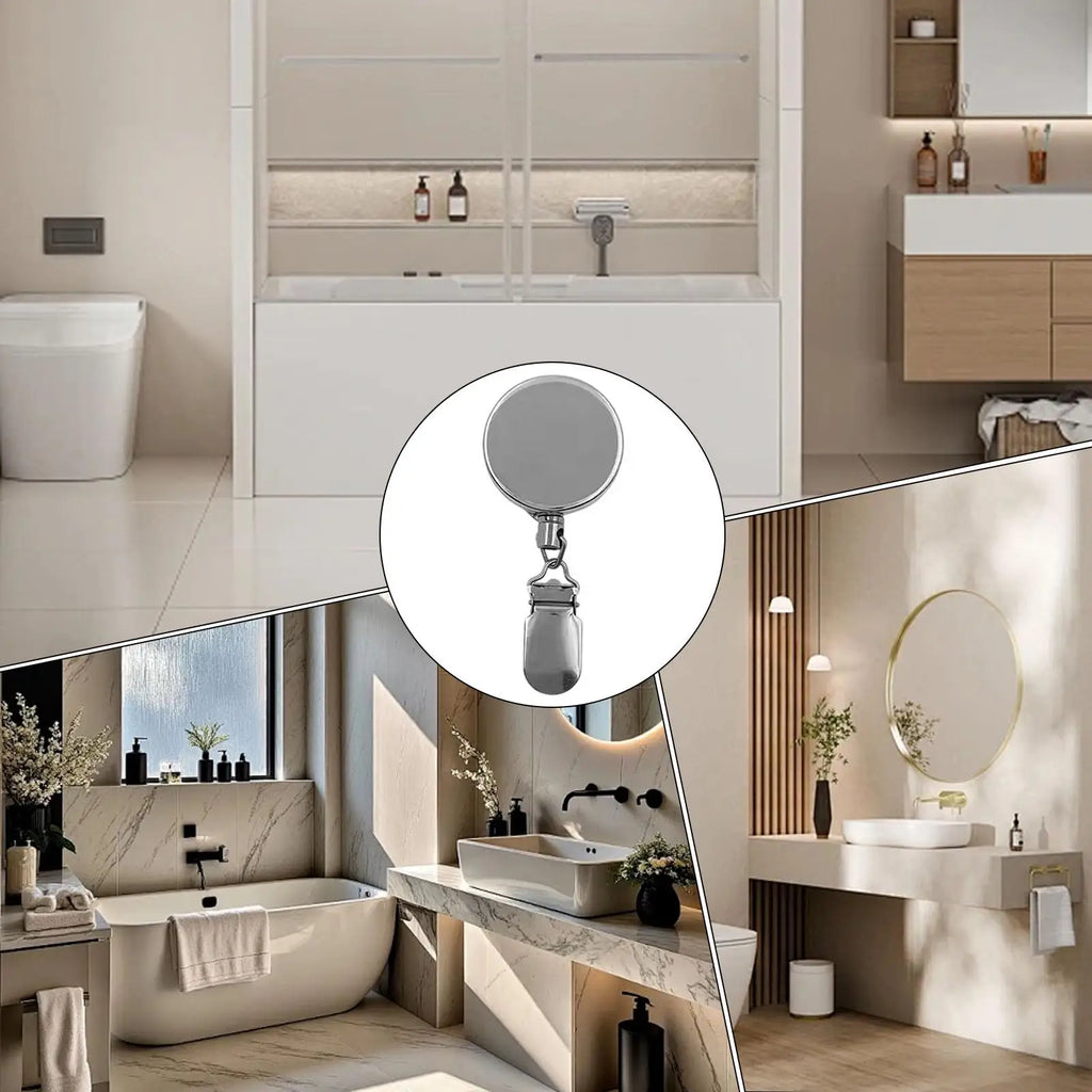 Kitchen Towel Clip Retractable Metal Non-slip Multifunction Adhesive Wall Mount Dishwasher Towel Clip for Smooth Walls Home