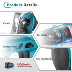18V Brushless Reciprocating Saw Electric Saw Wood Metal PVC Pipe Materials Cutting With 4 PCS Saw Blades For Makita Battery Pin
