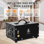 TUXING TXET061 300Bar 12V PCP Air Compressor 4500Psi Portable High Pressure Auto-Stop Compressor with 12V Power Supply PCP Rifle