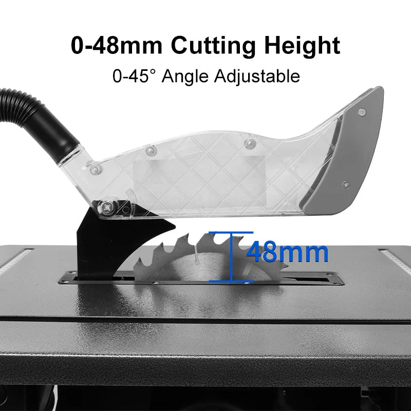 HASPOWER 8 Inch Woodworking Table Saw Portable  Wood Cutting Machine
