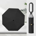 Xiaomi 8-bone Triple Fold Umbrella Hand Open Loop Buckle Umbrella Black Rubber Sunscreen Dual Use Wind Water Resistant Umbrella