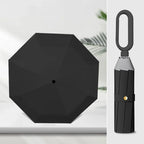 Xiaomi 8-bone Triple Fold Umbrella Hand Open Loop Buckle Umbrella Black Rubber Sunscreen Dual Use Wind Water Resistant Umbrella