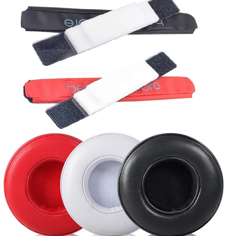 1 Pair Replacement Earpads for Beats By Dr. Dre Pro Detox Headphones Protein Leather Ear Pads Cushion Cover Accessories
