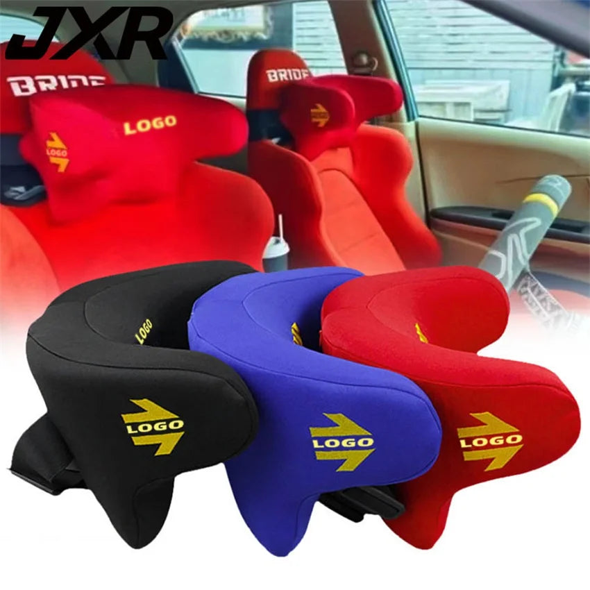 1Pcs MO Car Interior Headrest Seat Head Support Neck Pillow soft memory cotton Seat Support Decor Headrest Backrest Cushion