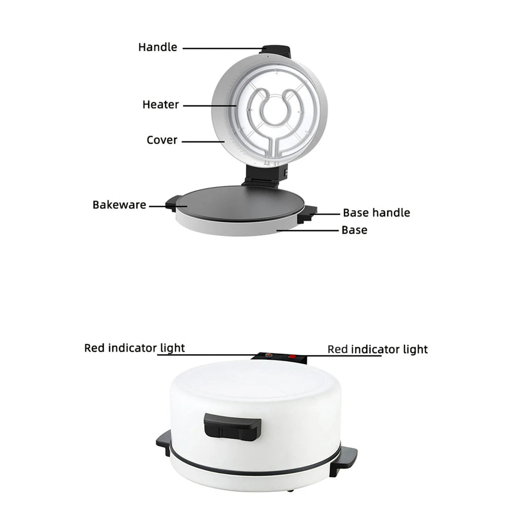 2000W Electric Pizza Pan Electric Baking Pan Portable 12 Inch Countertop Pizza Maker Steak Machine Toaster Pizza Griddle