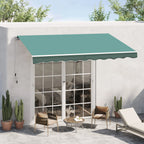 Outsunny Garden Sun Shade Canopy Retractable Awning, 3 x 2.5m, Green
