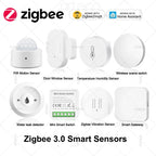 Zigbee 3.0 Devices PIR Motion Sensor/Temperature Humidity Sensor/Smart Button Scene Switch/Water Leak Detector/Door Sensor/ Hub