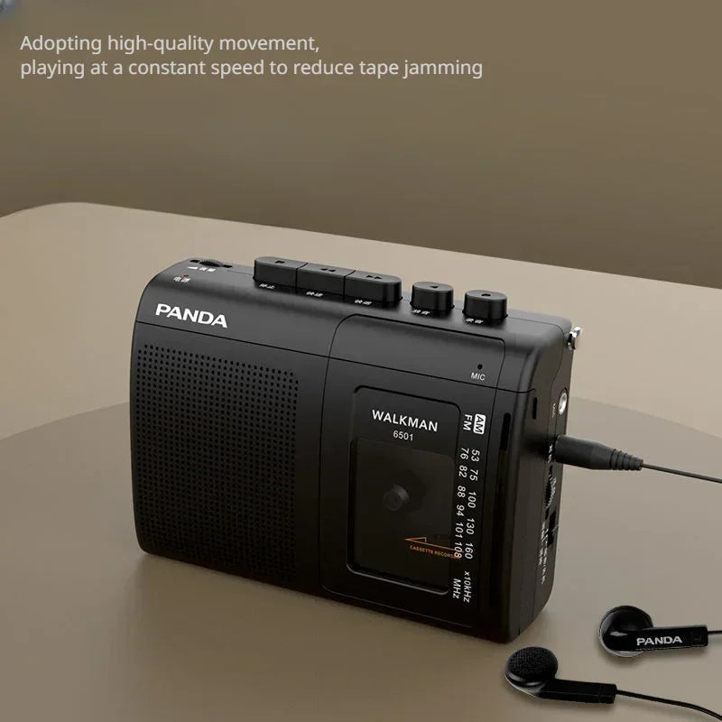 Portable Retro AM/FM Cassette Player & Walkman w/ Speaker