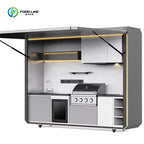 Customized Modern Outdoor Kitchen Set Prefab House with Full Equipments Stylish Durable Outdoor Cooking & Entertainment Area