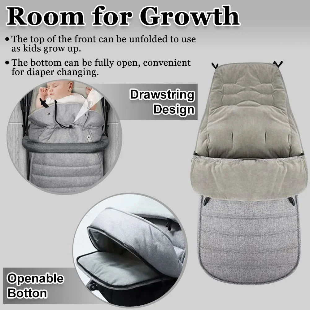 Baby Stroller Sleeping Bag Newborn Stroller Bunting Bag Oudtoor Buggy Stroller Foot Warmer Sleep Sack Winter Pram Travel Cushion