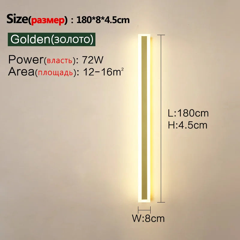 Outdoor LED Wall Lamp - Long, IP65 Waterproof, for Garden, Balcony, Entrance, Staircase | AlluCanFind