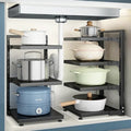 Multi-layer Kitchen Storage Racks Sewer Cabinet Layered Pot Rack Table Corner Holder Pot Pan Organizers Home Kitchen Accesories