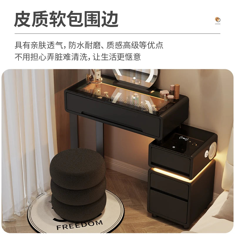 Small apartment dresser bedroom 60CM modern cream style master chest makeup table hairstyle bedroom Drawers for clothes luxury