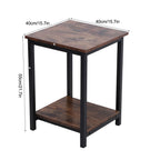 Household Supplies Simple Double Layer Storage Cabinet Side Industrial Coffee End Table for Living Room Bedroom Living Room Desk