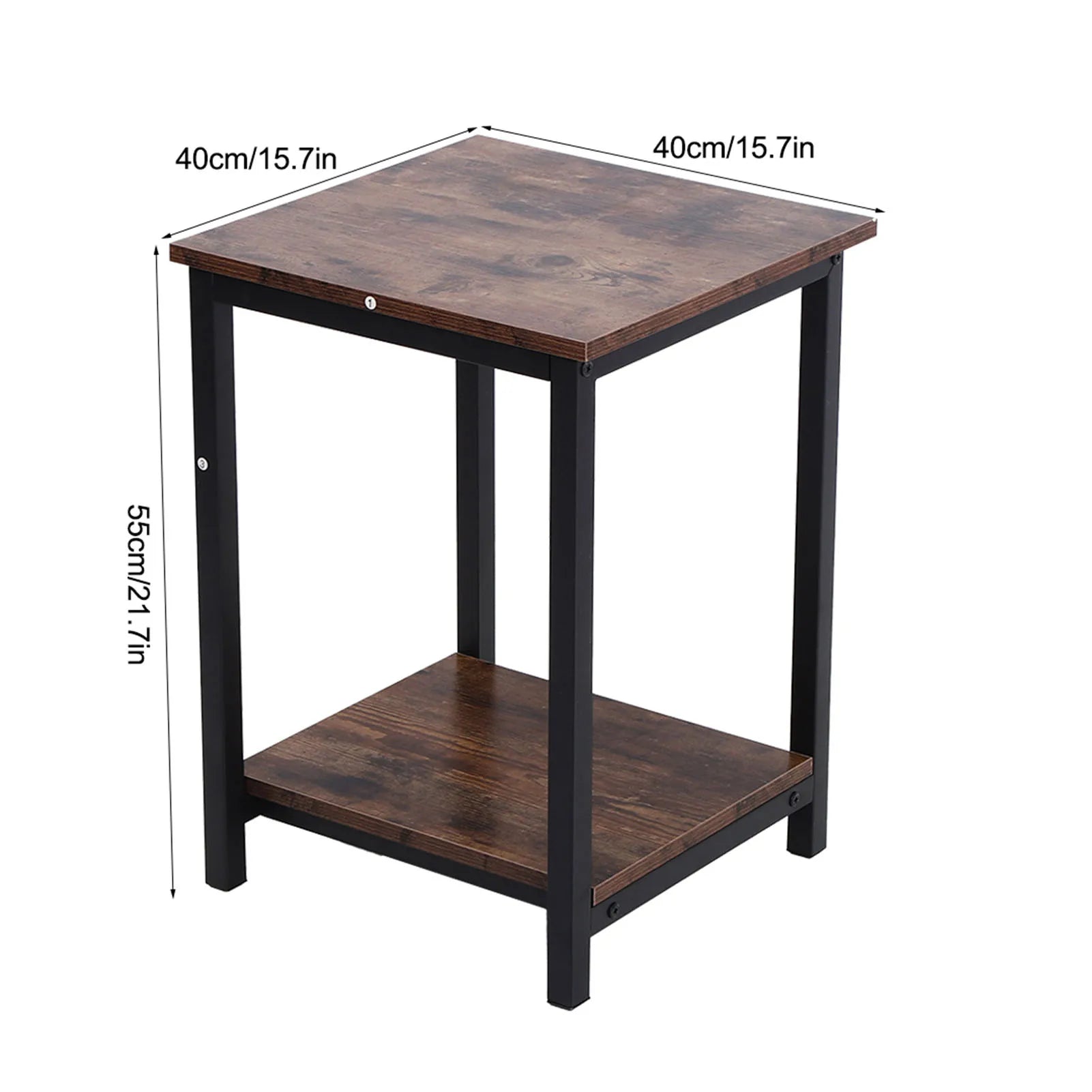Household Supplies Simple Double Layer Storage Cabinet Side Industrial Coffee End Table for Living Room Bedroom Living Room Desk