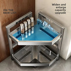 Stainless Steel Kitchen Waterproof Cabinets Storage Rack Multi-functional Table Top Seasoning Chopsticks Multilayer Storage