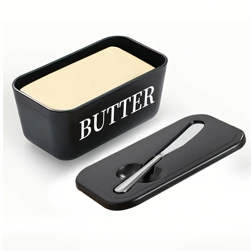 Butter Container Box with Knife Kitchen Restaurant Sealed Storage Box Cheese Box With Lid Butter Slicer Butter Dish Tableware