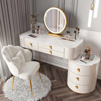 Dressing table glass desk bedroom modern makeup table wooden drawers Storage vanity chair comfortable furniture for bedroom