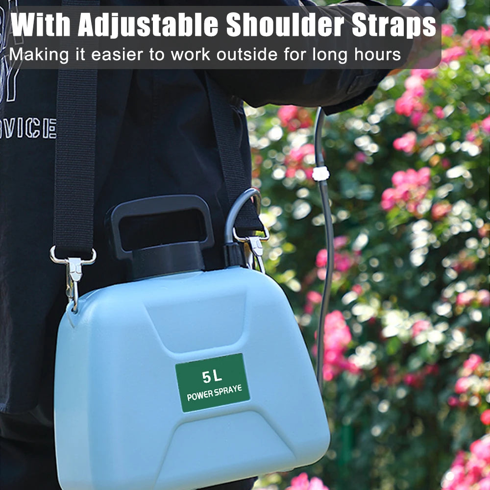 Electric Sprayer Automatic Spray Gun Garden Plant Mister USB Rechargeable Irrigation Tools Watering Can 5L Bucket Optional