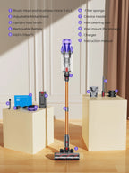 Laresar v7 Cordless Vacuum Cleaner 500W 50KPA Suction Power Handheld smart Home appliance Dust Cup Removable Battery