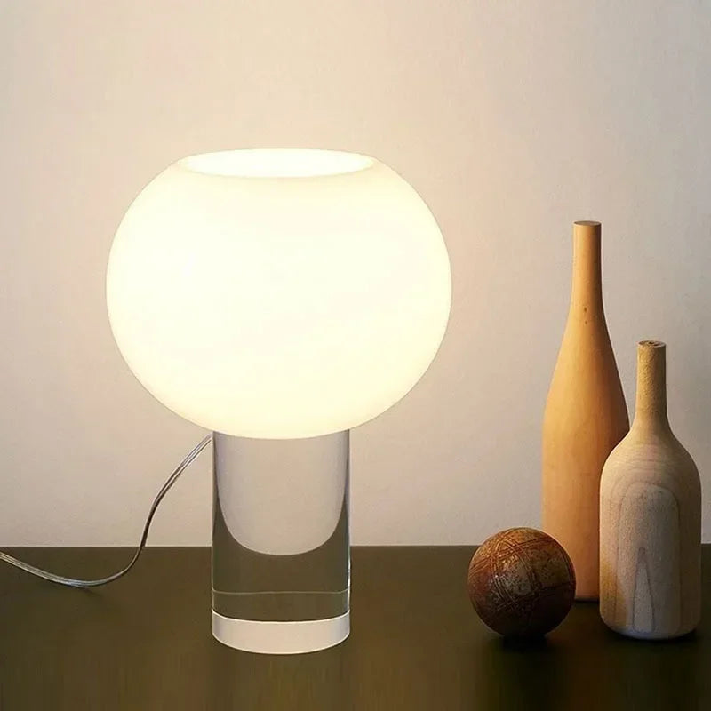 Italian Vintage Vintage Glass Desk Lamp Bedroom Headboard Living Room Study Design Coffee Table Decoration Lamp