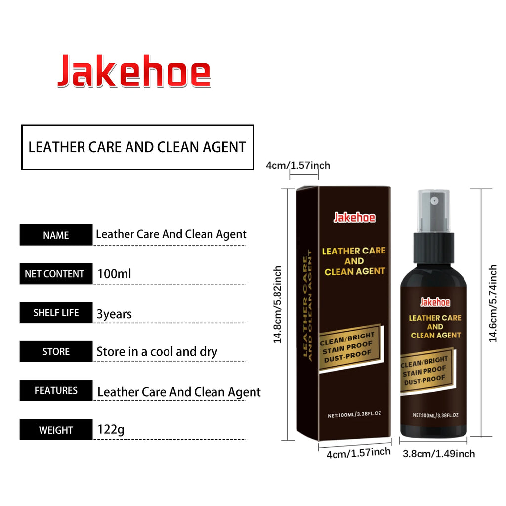 100/200ml Leather Jacket Cleaner & Conditioner - Professional Grade for Jackets, Sofas & Bags - Stain Remover, Restores Color