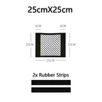 Car Trunk Net Car Double Storage Network Bag Auto Seat Back Fixed Mesh Pocket Universal Car Elastic Velcro Straps Net Organizer