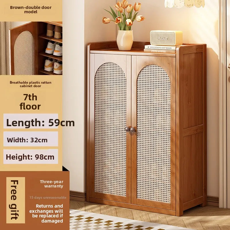 shoe cabinet multi-layer dust shoe rack large capacity double door shoe storage rack