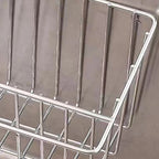 Kitchen Sponge Holder Stainless Steel Sponge Caddy Towel Drain Rack Wall Mounted Kitchen Sink Organizer