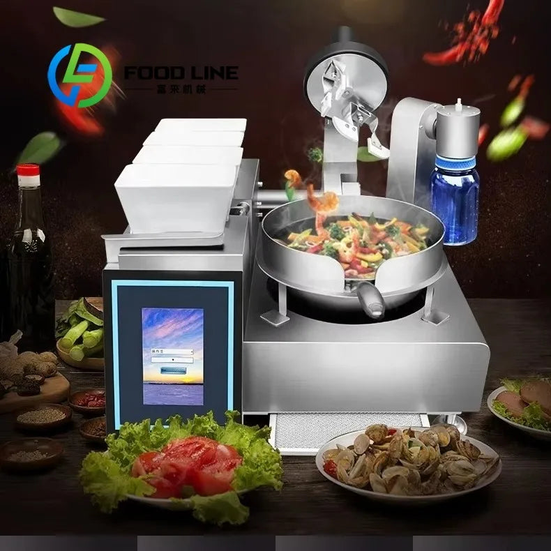 Commercial Cooking Robot High Efficiency Automatic Kitchen Appliance for Hotel Use Electric Stainless Steel Smart Multi-function