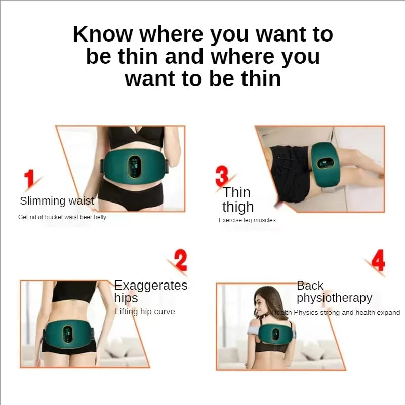 HOT Abdominal Slim Massager Electric Waist Trainer Fat Cellulite Burner Belt Vibration Muscle Massage Slimming Pulse Weight Loss