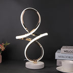 Modern Spiral LED Table Lamp Metal Bedroom Bedside Desk Lights Home Living Study Room Eye Protection Reading Night Lighting
