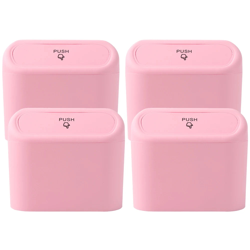 1L Car Interior Storage Case Trash Garbage Box Door Bin Push Can Mini Tray Dustbin Seat Clip Stand Holder Automotive Accessories