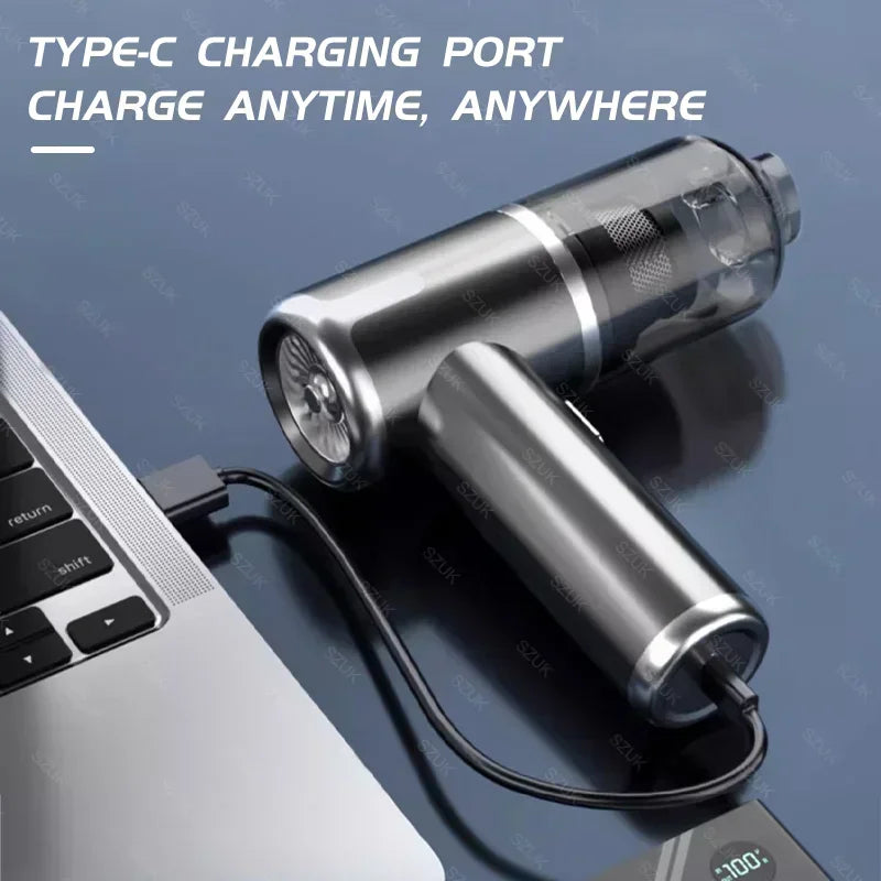 SZUK 148000Pa Car Vacuum Cleaner Powerful Wireless Portable Cleaning Machine Strong Suction Mini Handheld Vacuum Cleaner for Car