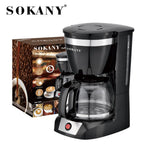 12 Cups Small Home Automatic American Drip Steam Coffee Maker, Brew Tea, Suitable for Home and Office