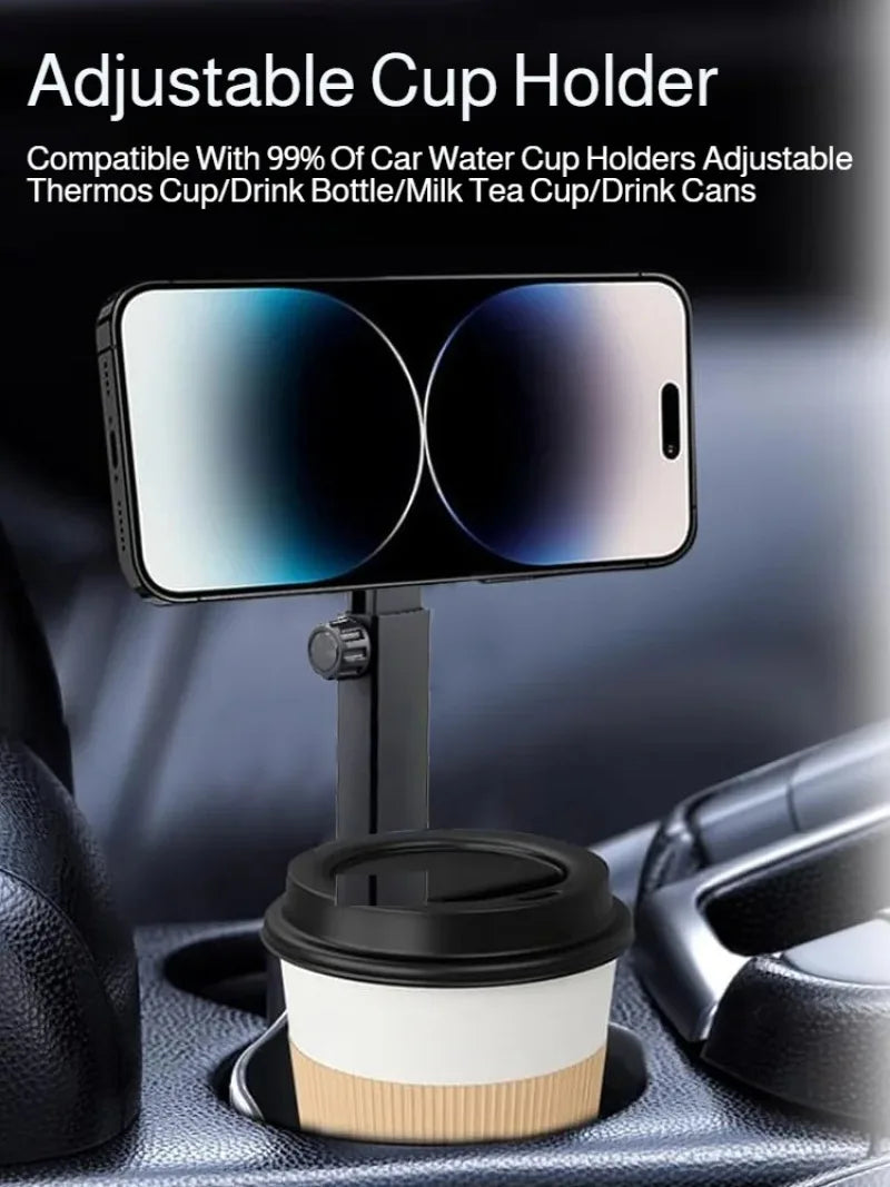 Car Mug Phone Holder 2in1 Magnetic Holder Car Mug Holder Magnetic Suction Cup Cell Phone Holder metal Angle adjustment