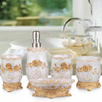 Resin Bathroom Set, Multi Models, Optional, Set of 5 Pieces, Toiletries Kit, Bathroom Accessories