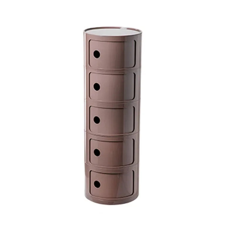 Creative Bedroom Bedside Table Modern Minimalist Round Storage Small Cabinet Large Capacity Plastic Side Cabinet